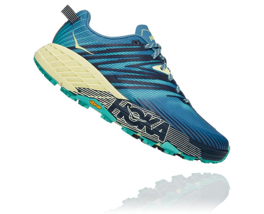 Hoka One One Trail Schoenen Dames - Speedgoat 4 - Blauw - OY7935842